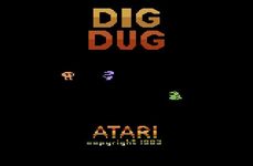 une photo d'Ã©cran de Dig Dug sur Atari 2600